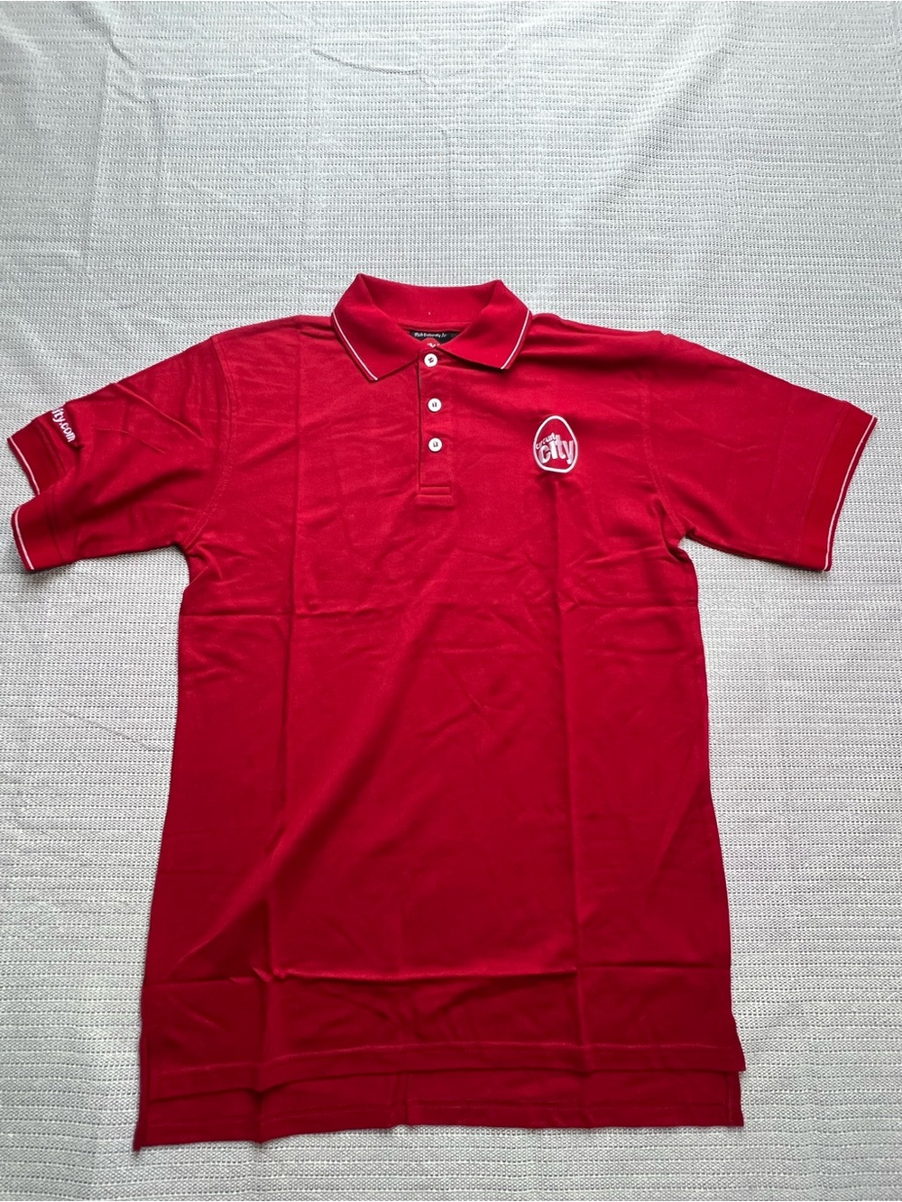 Circuit City Red Polo Employee Logo Shirt Size Male Medium  Embroidered Logo